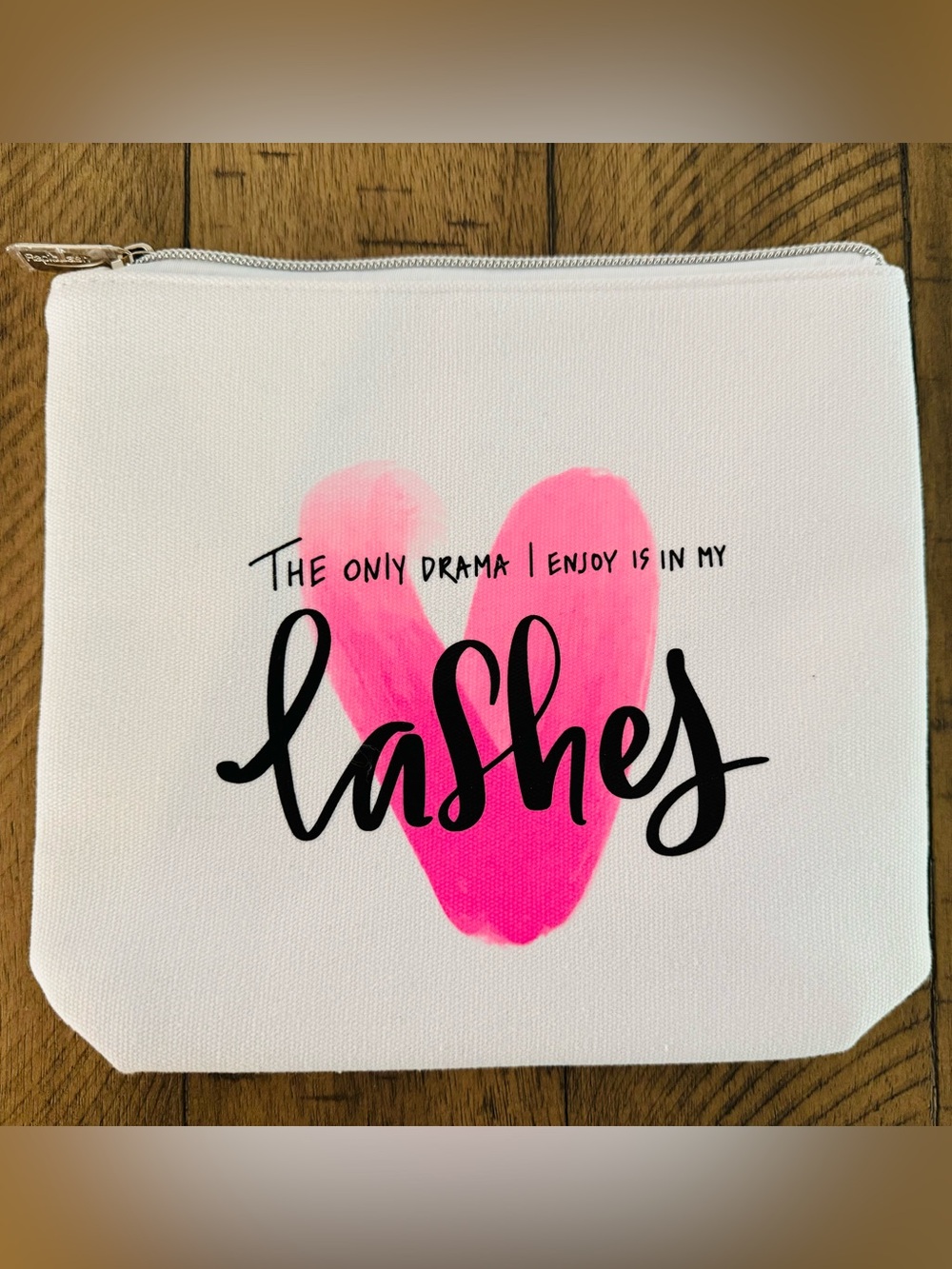 🌺NEW Pink Heart 'EYELASHES' Cosmetic Bag